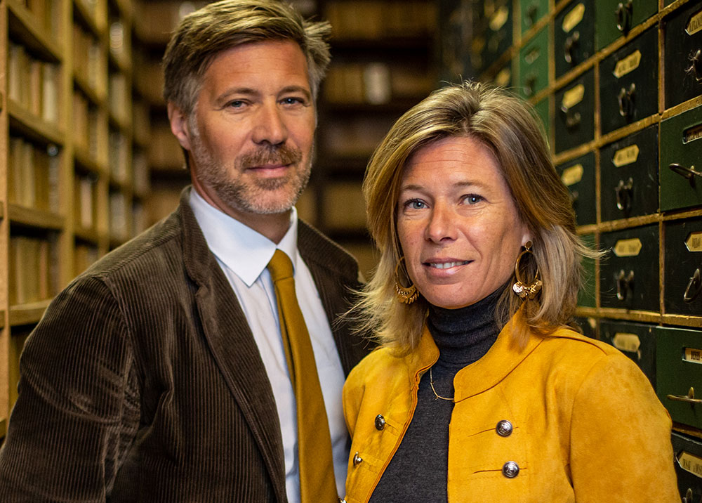 Cécile et Matthieu Andriveau, généalogistes et actuels dirigeants de l'étude Andriveau